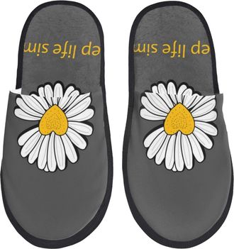 Generic Keep Life Simple Daisy Flower Men Women House Shoes Non-Slip Shoes Soft Slippers For Indoor Outdoor Bedroom M