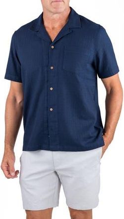 Tailor Vintage Cotton Dobby Cabana Shirt in Navy Blazer at Nordstrom Rack, Size Xx-Large
