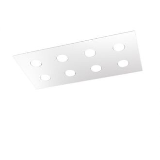 Top-Light Top-light - Plafoniera Moderna Area Metallo Bianco Metallo 8 Luci Gx53