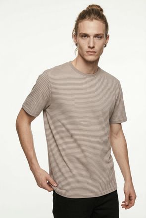 Only & Sons Rundhalsshirt ONLY & SONS ONSFRED LIFE RLX SS STRIPE TEE NOOS, Herren, Gr. XXL, desert taupe stripes:gardenia, Jersey, Obermaterial: 100% Baumwolle, g