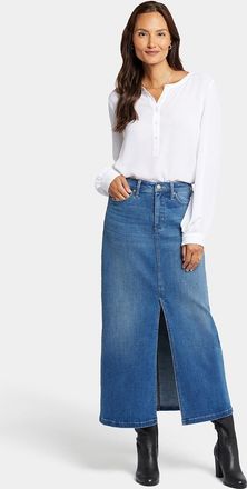 NYDJ Hoge Taille Lange Rok Met Midden Voor Splitsing