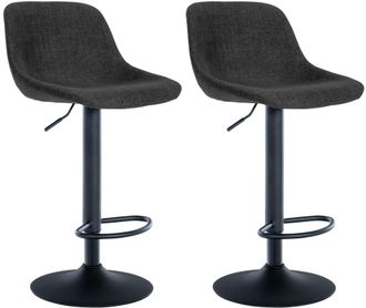 Clp Clp - Set De 2 Taburetes De Bar Loft Negro Tela