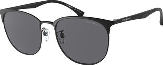 Emporio Armani EA2122D Asian Fit Polarized 300181 Mens Sunglasses Black Size 56