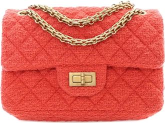 Chanel 2020 Mini Reissue 2.55 Tweed Single Flap 224 crossbody bag - Red