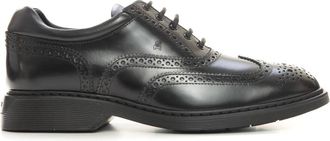 Hogan Lace-ups H576 - Heren - Veterschoenen - Zwart - 39 1/2 EU - Leer - Schoenen