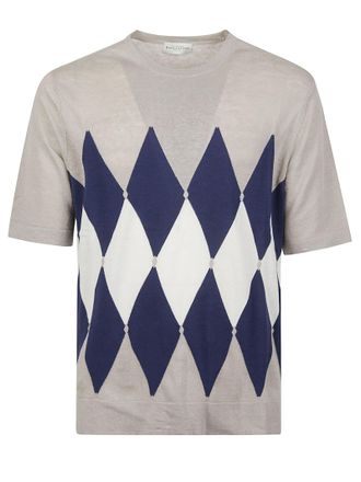 Ballantyne Diamond Classic Pattern Linen T-Shirt