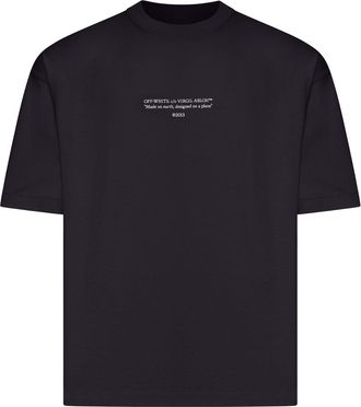 Off-white CREW NECK COTTON STATEMENT T-SHIRT - Off-white - Man