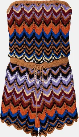 Faithfull The Brand Azul crochet cotton-blend romper