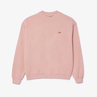 Lacoste Heren Sweatshirt Natural Dyed Loose Fit (Roze)