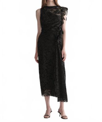 A.L.C. Astrid Lace Midi Dress In Black