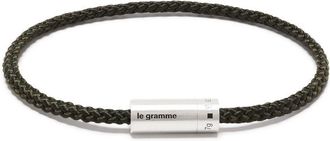 Le Gramme 7g Nato cable bracelet - unisex - Sterling Silver/Fabric - S - Green