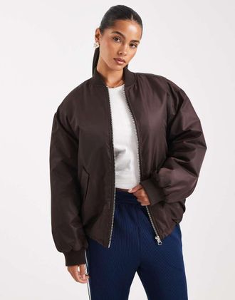 Asos Giacca bomber oversize color cioccolato-Marrone