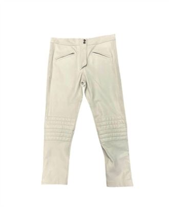 Isabel Marant Pre-Loved Womens Anastasia Leather Pants With Zippers In Cream