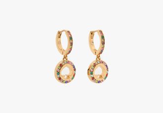 Kate Spade New York Spot The Spade Pave Halo Huggies