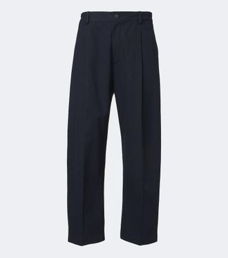 STUDIO NICHOLSON Shire pleated cotton wide-leg pants