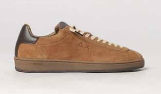 Sun 68 Low-Top Suede Sneakers with Padded Ankle and Embossed Logo