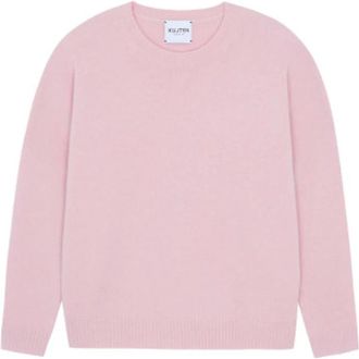 Kujten Jersey de cachemira con cuello redondo - Knitwear - Mujer - Rosa - S
