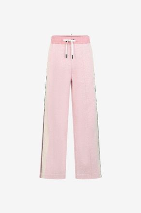 Moncler Materialmix-Jogginghose mit weitem Bein