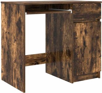 vidaXL Escritorio roble ahumado 86x49x76 cm madera de ingeniería vidaXL