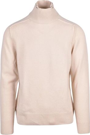 Paolo Pecora Lupetto Turtleneck - Heren - Coltruien - Beige - S - Wol - Truien & Vesten