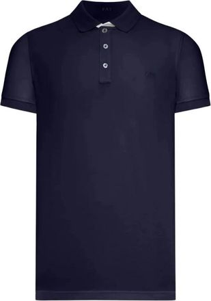 Fay Polo DB Collar Piqu&eacute; Str. Bicolor Biro U806 - Heren - Polos - Blauw - M - Tops