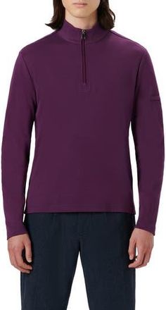 Bugatchi Cotton Quarter Zip Pullover in Plum at Nordstrom Rack, Size Xx-Large