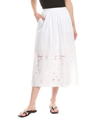 NVLT Nvlt Embroidered Poplin Scallop Skirt