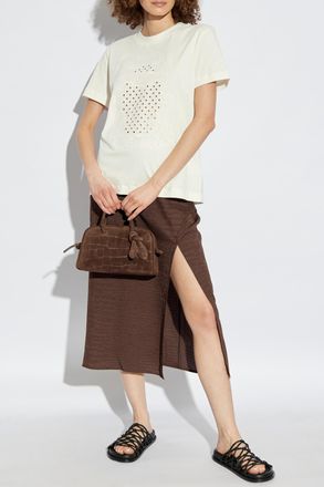 Munthe T-shirt With Fenella Logo, Womens, Cream