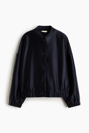H&M Bomber Jacket in Navy Blue at Nordstrom, Size X-Large