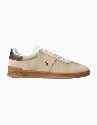 Polo Ralph Lauren Mens Polo Ralph Lauren HRT Aera PP Trainers 004 Milkshake/Dark Brown - Tan - Size: 11
