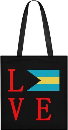 Generic Love Bahamas Flag Womens Tote Casual Shopping Bag Lightweight Shoulder Bags Hobos Handbag for Work Travel Daily 35x40cm