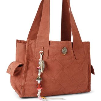 Kurt Geiger Celia Canvas Tote in Rust at Nordstrom