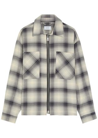 Askyurself Raw Summer Plaid Flannel Overshirt - Black - XL