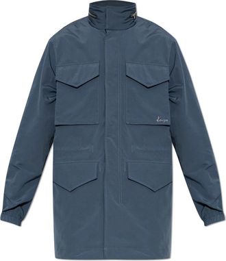 Kenzo Lichtgewicht Jack met Capuchon - Dames - Zomerjassen - Blauw - XS - Katoen - Jassen