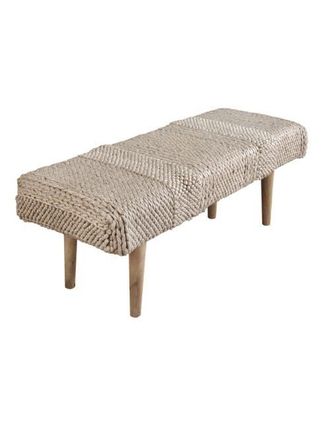 Anaya with Love Textured Handwoven Bench in Taupe at Nordstrom