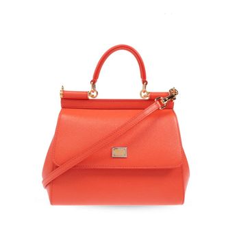 Dolce & Gabbana Mini Bags, female, Orange, Size: ONE SIZE Sicily Mini shoulder bag