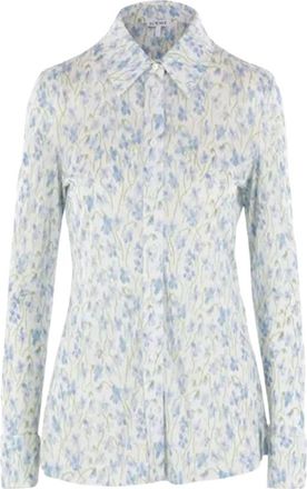 Loewe Shirt met bloemenprint - Dames - Overhemden - Veelkleurig - XS - Satijn - Overhemden