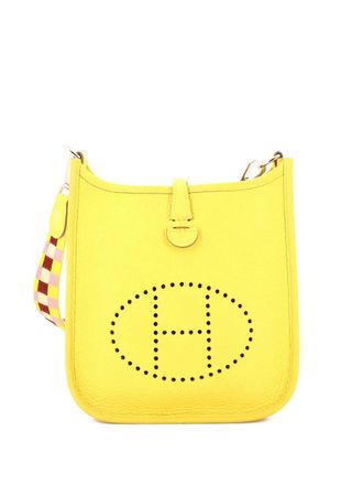 Herm&egrave;s Evelyne Bag Gen III Clemence TPM crossbody bag - women - Calf Leather - One Size - Yellow