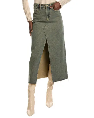 Ganni Overdyed Heavy Denim Maxi Skirt