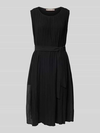 Christian Berg Knielanges Kleid mit Plisseefalten in Black, Gr&ouml;&szlig;e 34