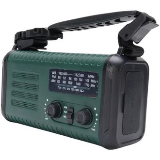 OEM Radio De Emergencia Con Manivela, Bater&iacute;a De 20000 Mah, Alimentaci&oacute;n Solar, Am/fm, Banda Ancha, Con Linterna Led, Luz De Lectura, Br&uacute;jula Sos Y Cargad