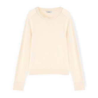 Motivi Top de punto de viscosa con ribetes a tono - Knitwear - Mujer - Blanco - M
