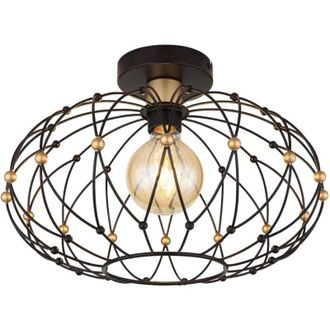 Globo Lighting plafoniera - GREYS - nero - metallo - Ø 40cm - E27