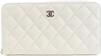 Chanel Grained Calfskin Long Wallet (Bi-Fold) (Pre-Owned)