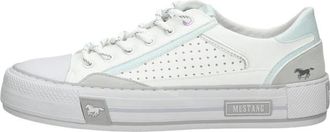 Mustang Veterschoenen Laag - Heren - Sneakers - Wit - 37 EU - Schoenen