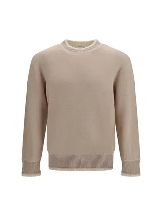 Laneus Merino Wool and Cashmere Sweater - Beige
