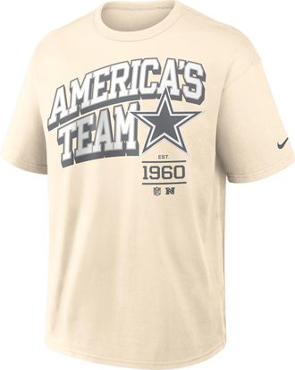 Nike Dallas Cowboys Max90 Nike Mens NFL T-Shirt in White | 04T615A7RD-S0W