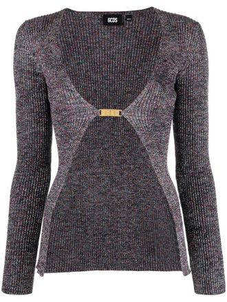 GCDS Logo Lurex Cardigan