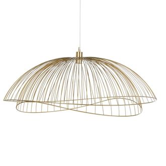 Maisons du monde L&aacute;mpara de techo de alambre de metal dorado &Oslash;100 cm