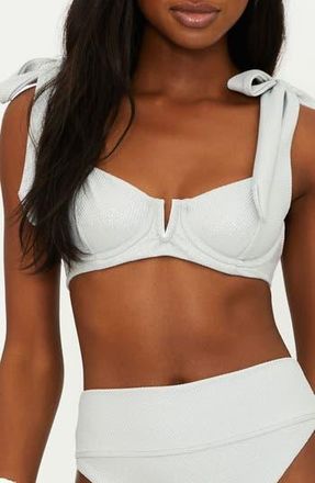 Beach Riot Blair Underwire Bikini Top in Silver Shine at Nordstrom Rack, Size Medium